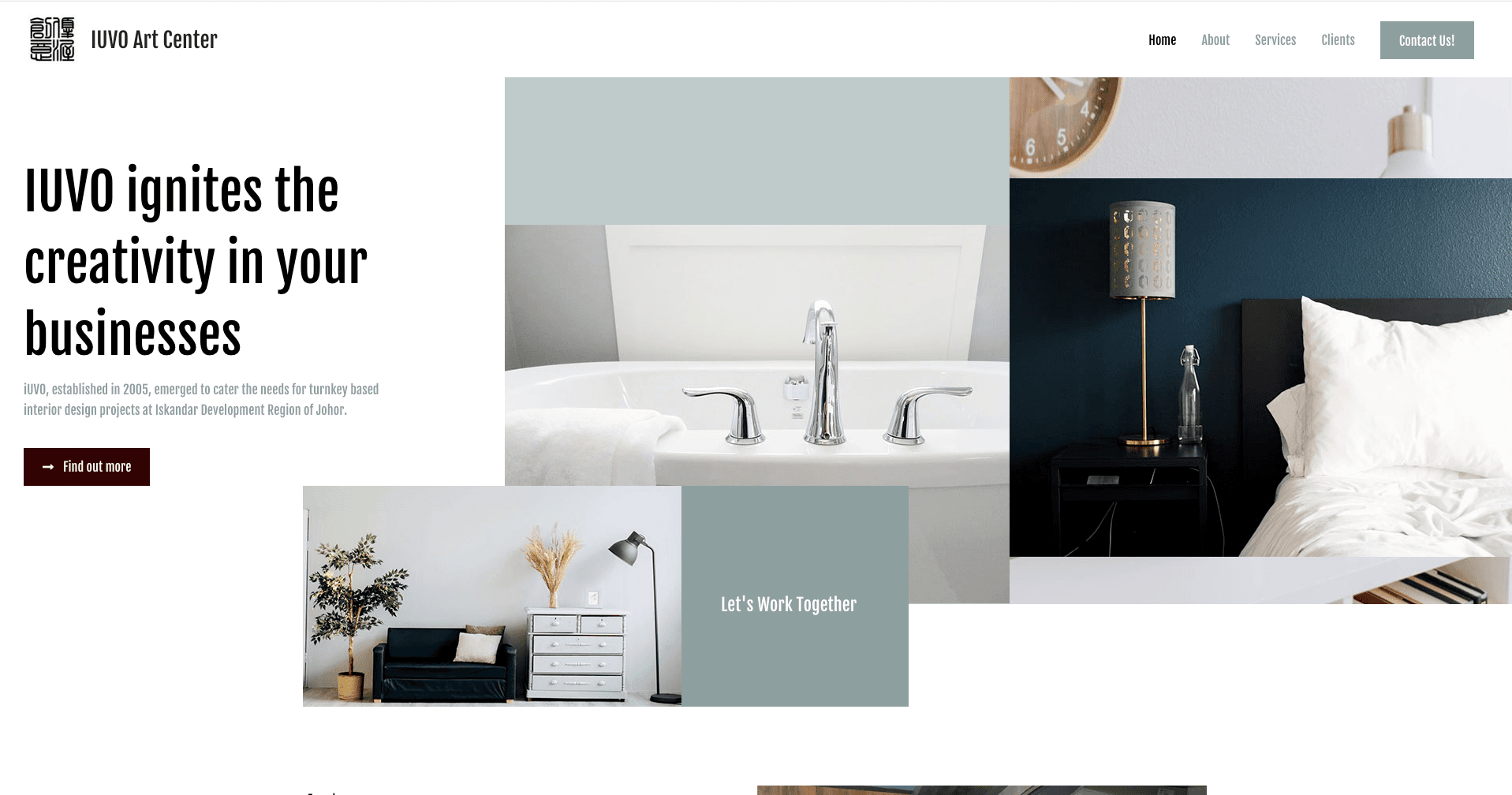 IUVO Art Center - Marketing site