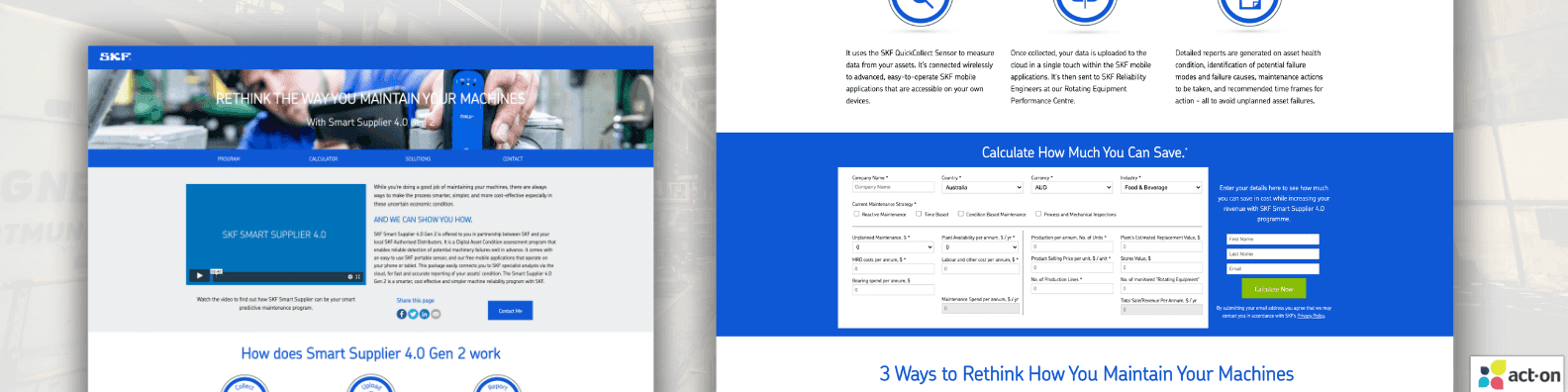 SKF Landing Pages - Marketing engineering
